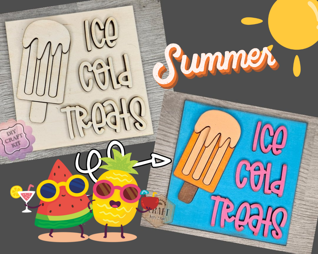 Ice Cold Treats Sign | #4643