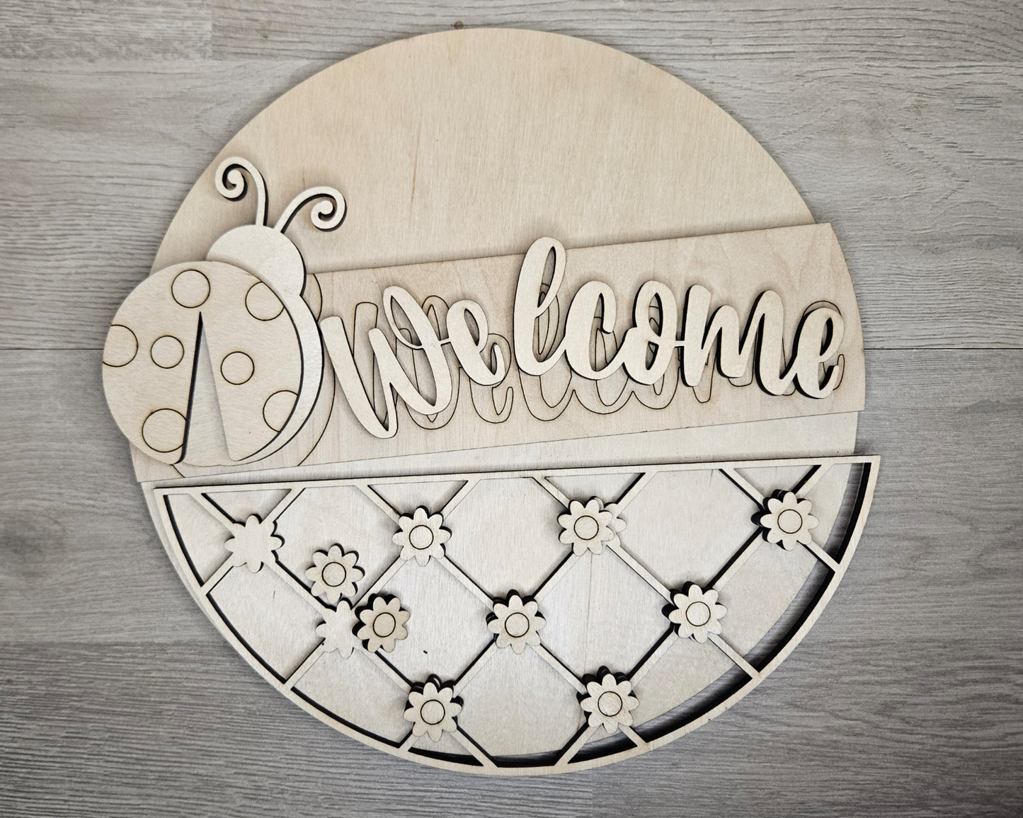 Lady Bug Welcome Sign | #3945