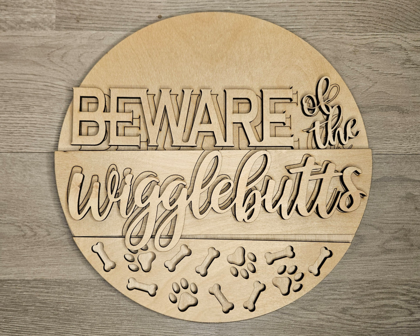 Beware of the Wigglebutts | Dog Welcome Sign | #4623