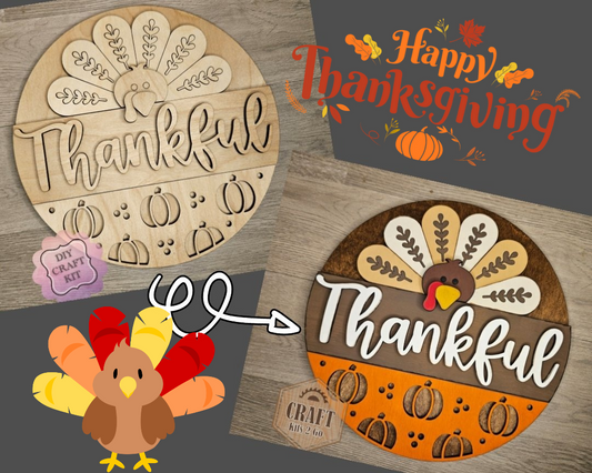 Thankful Thanksgiving Sign | #4621