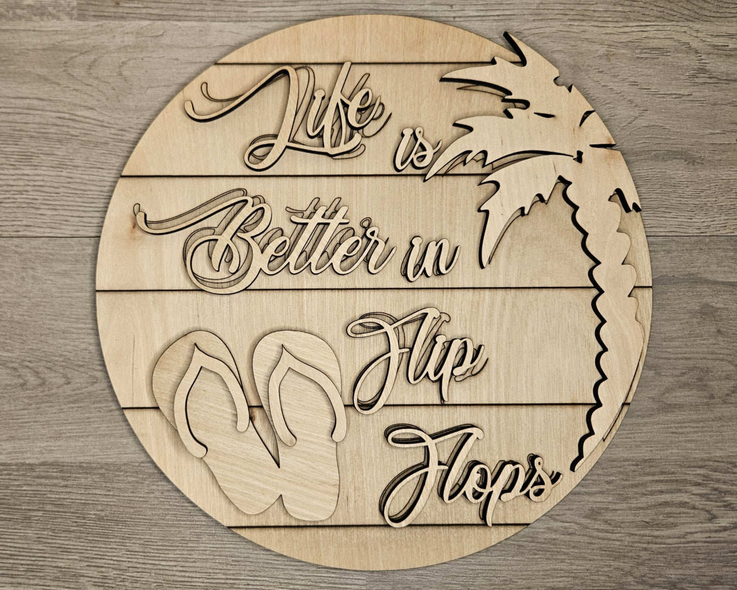 Life is Better in Flip Flops Beach Sign | #4051