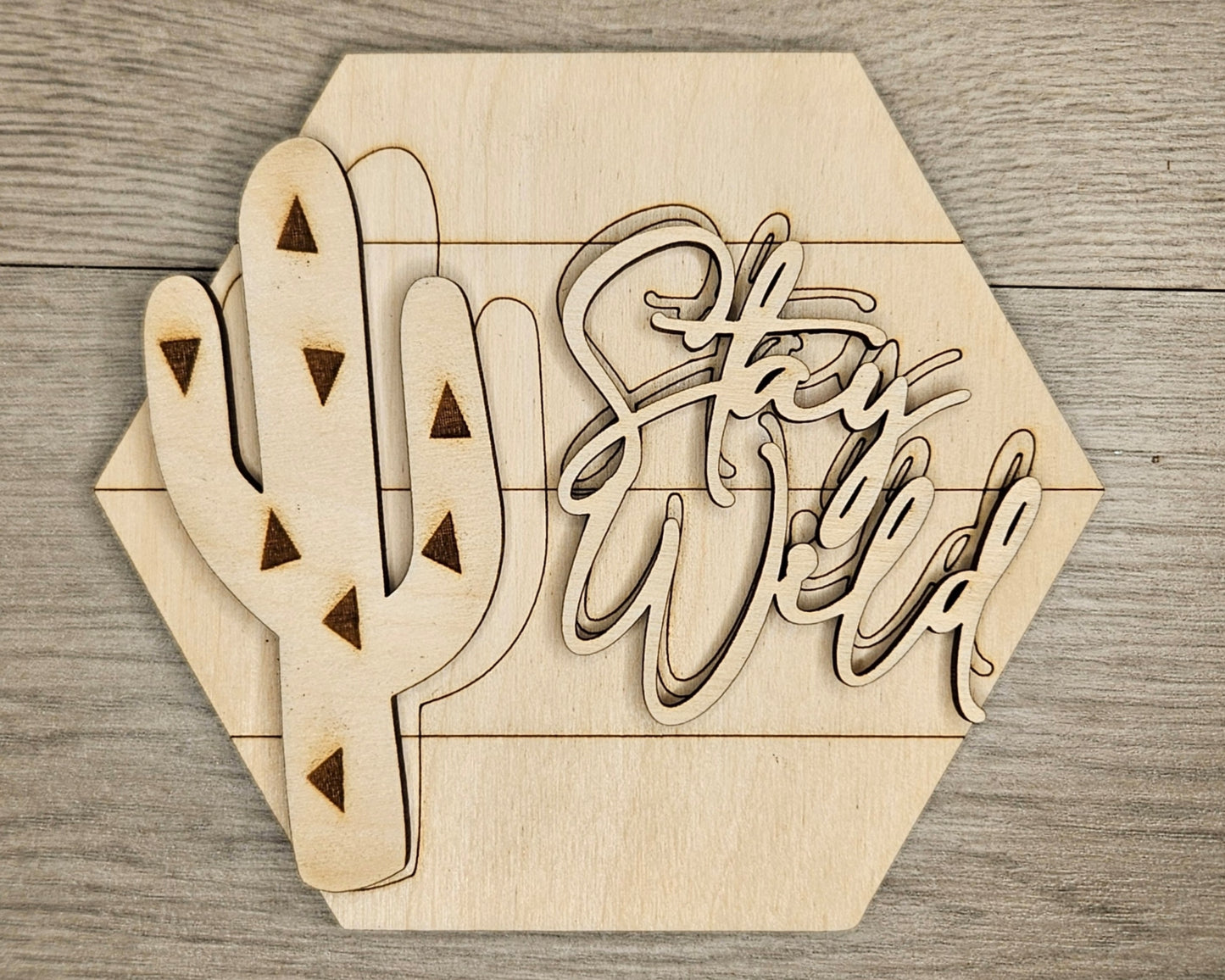 Stay Wild Cactus Sign | #4669
