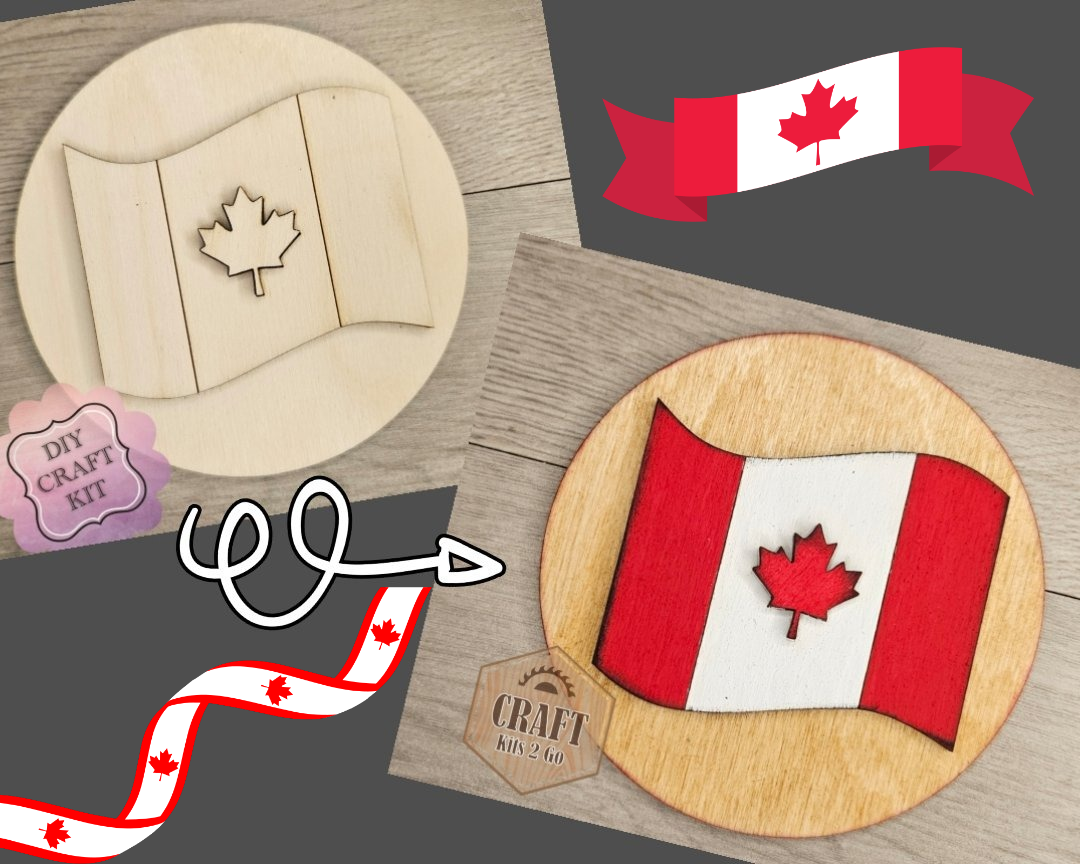 Canada Flag Round | #4734