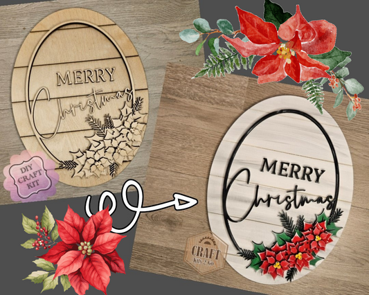 Merry Christmas Poinsettia | #4447