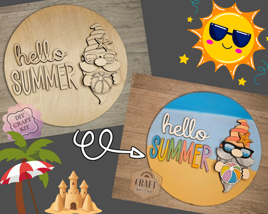 Hello Summer Beach Gnome  | #3749