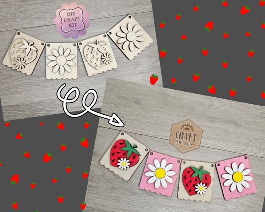 Strawberry Bunting | #4853