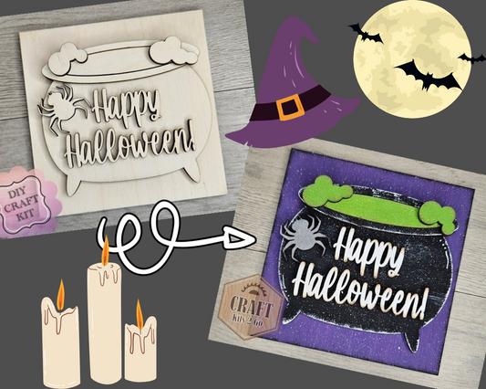 Happy Halloween Cauldron | #4891
