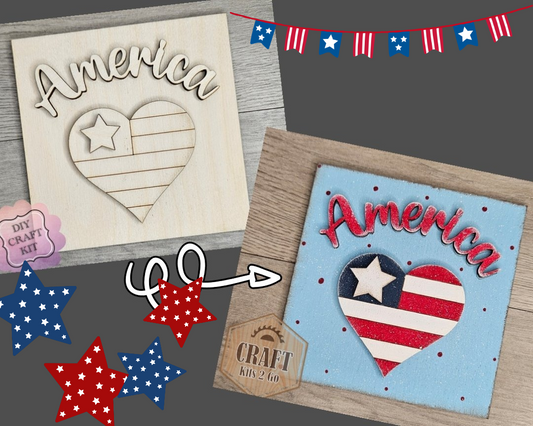 America Heart Flag | #4901