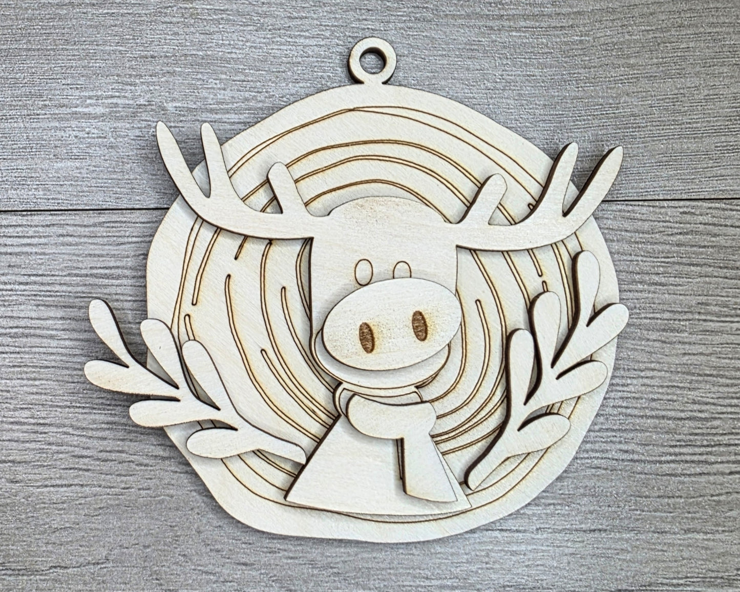 Christmas Moose Ornament | #5019