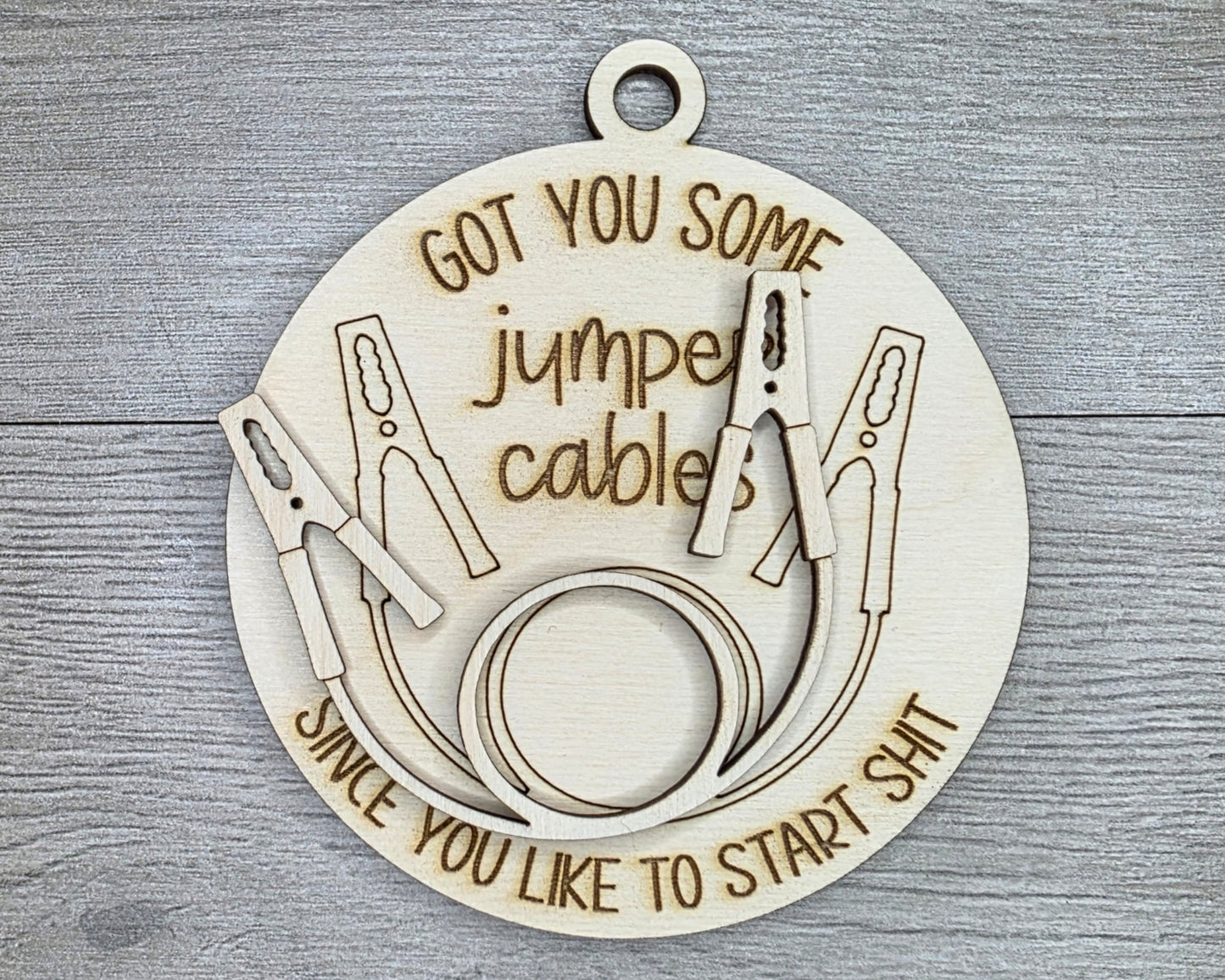 Jumper Cables Christmas Prank Ornament | #4983