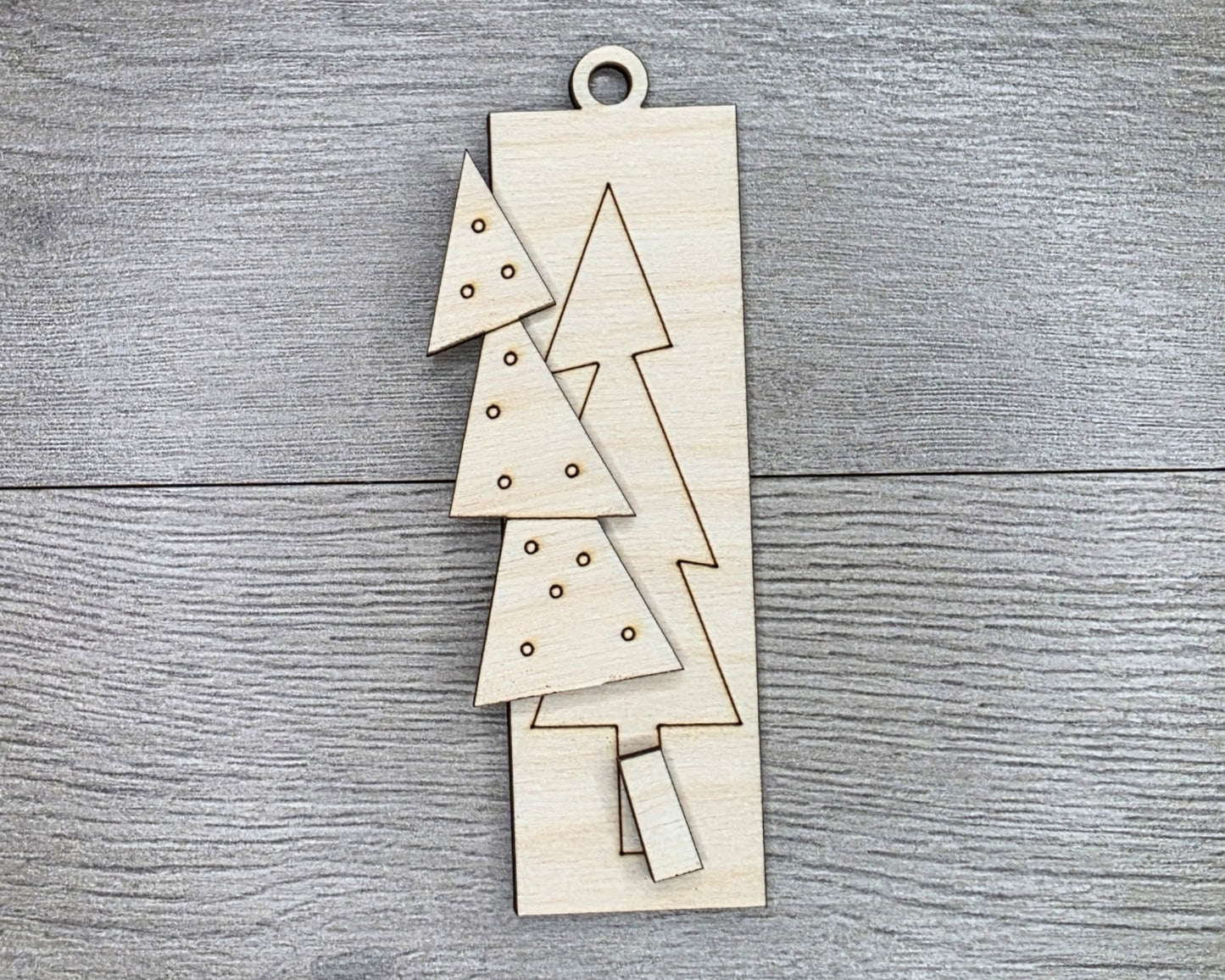Rustic Christmas Tree Ornament | #2436