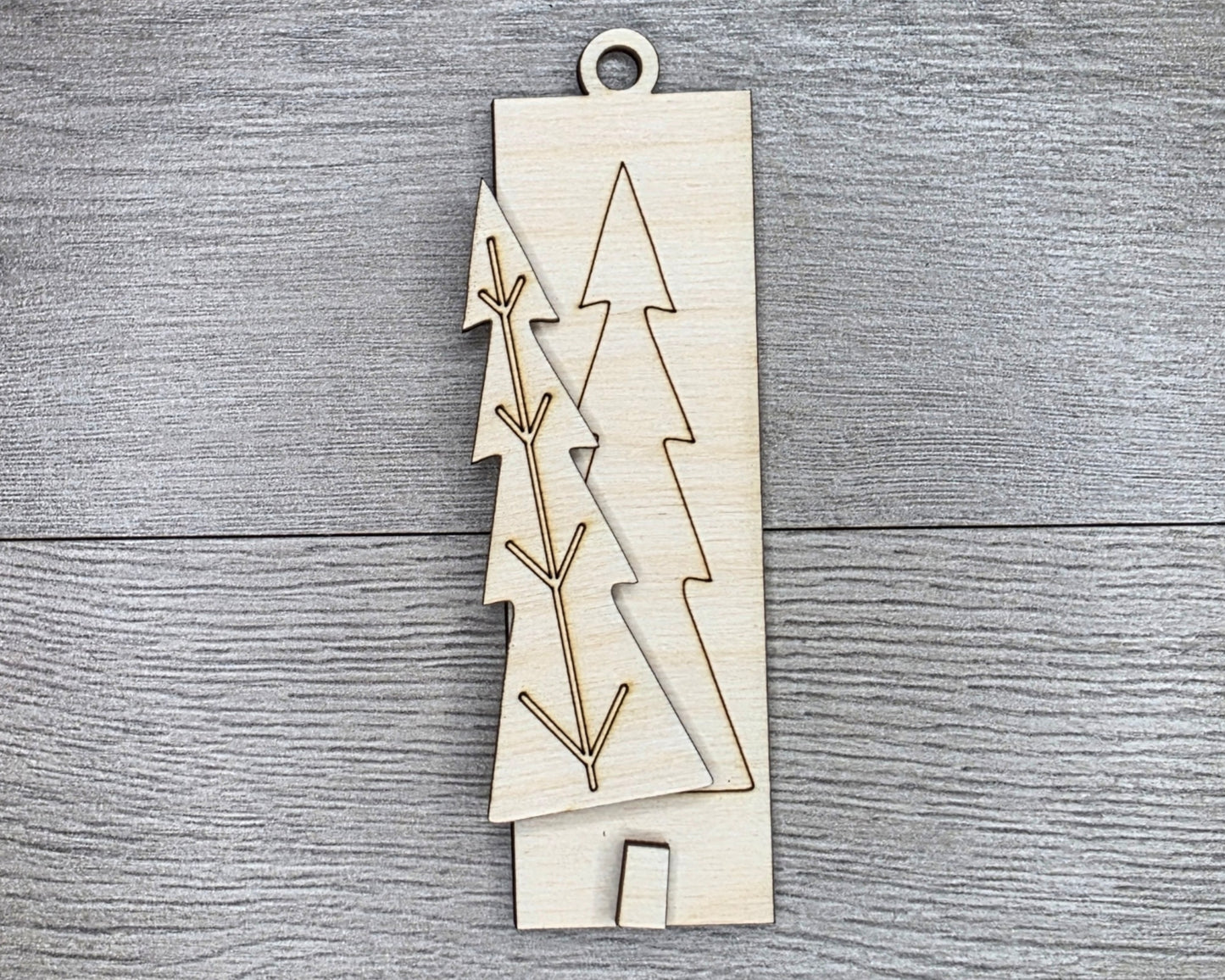 Rustic Christmas Tree Ornament | #2440