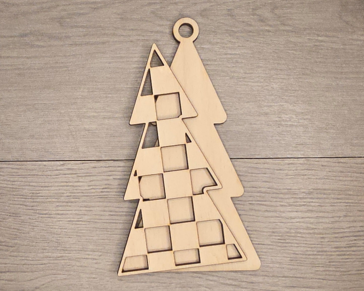 Christmas Tree Checkered Ornament | #5152