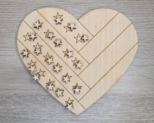America Heart Flag | #3309