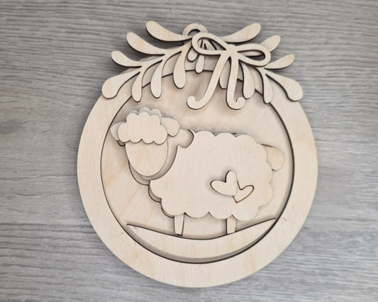 Primitive Sheep Ornament | #5338