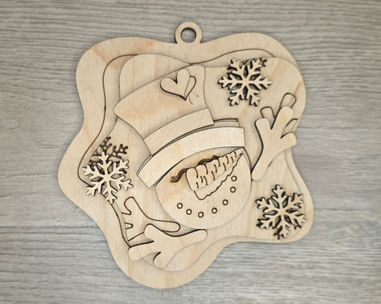 Melted Snowman Ornament | #3508