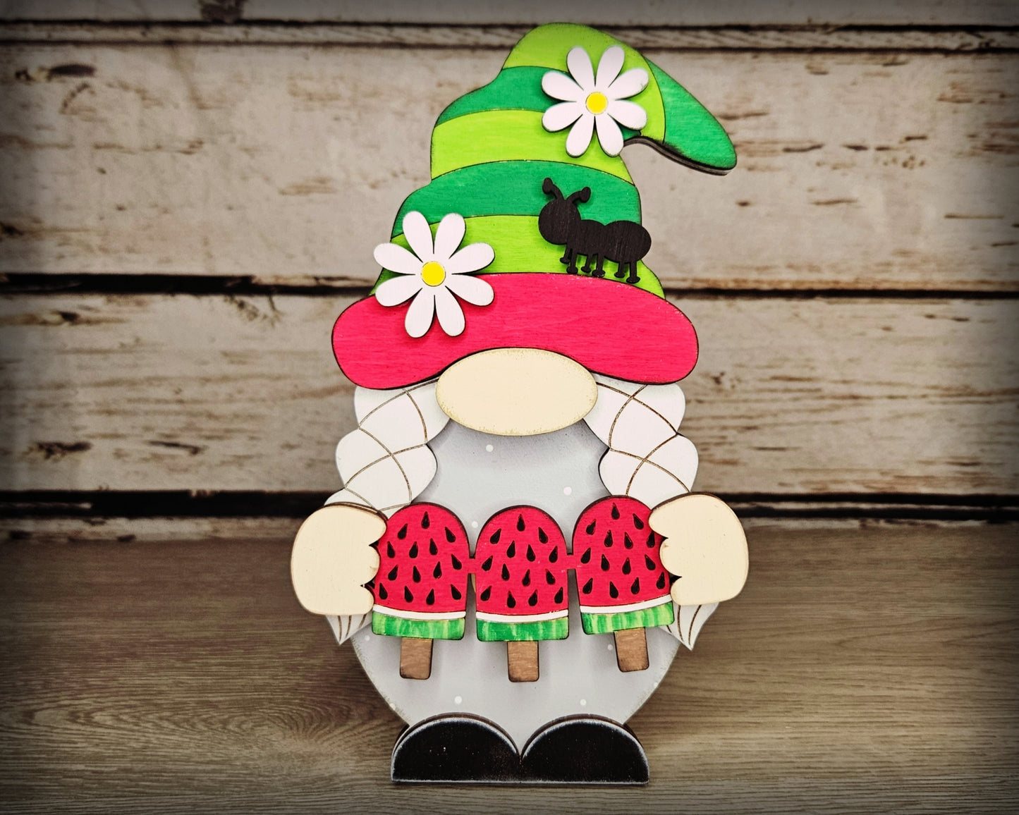 Interchangeable Gnome | GIRL SUMMER WATERMELON TOPPER | #200002-14