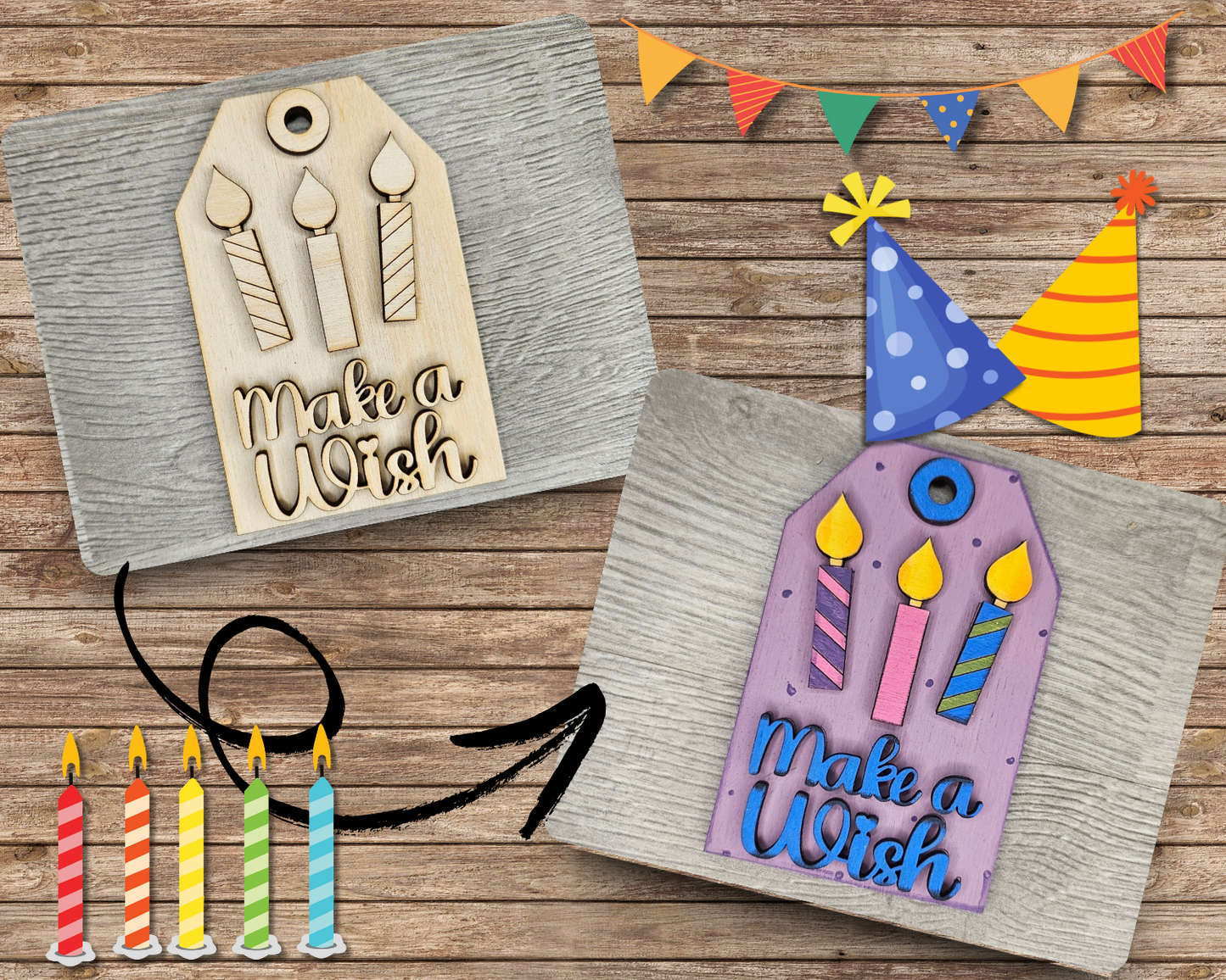 Make a Wish Birthday Tag | #4028