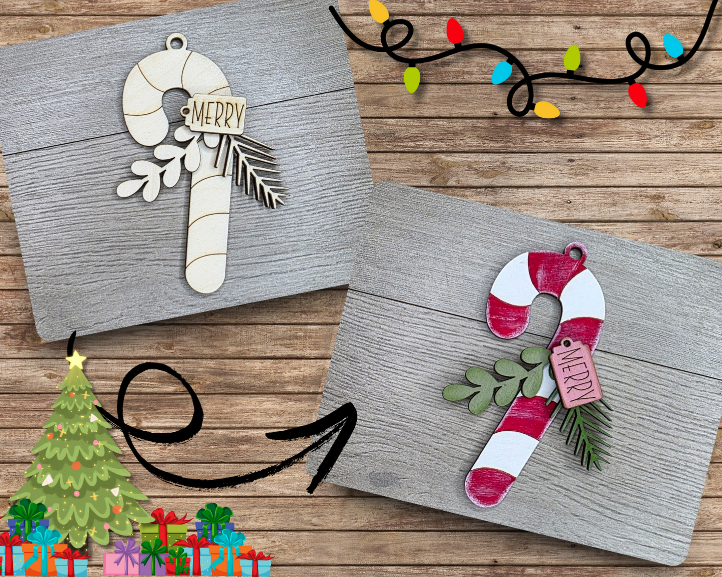 Candy Cane Christmas Ornament | #5054