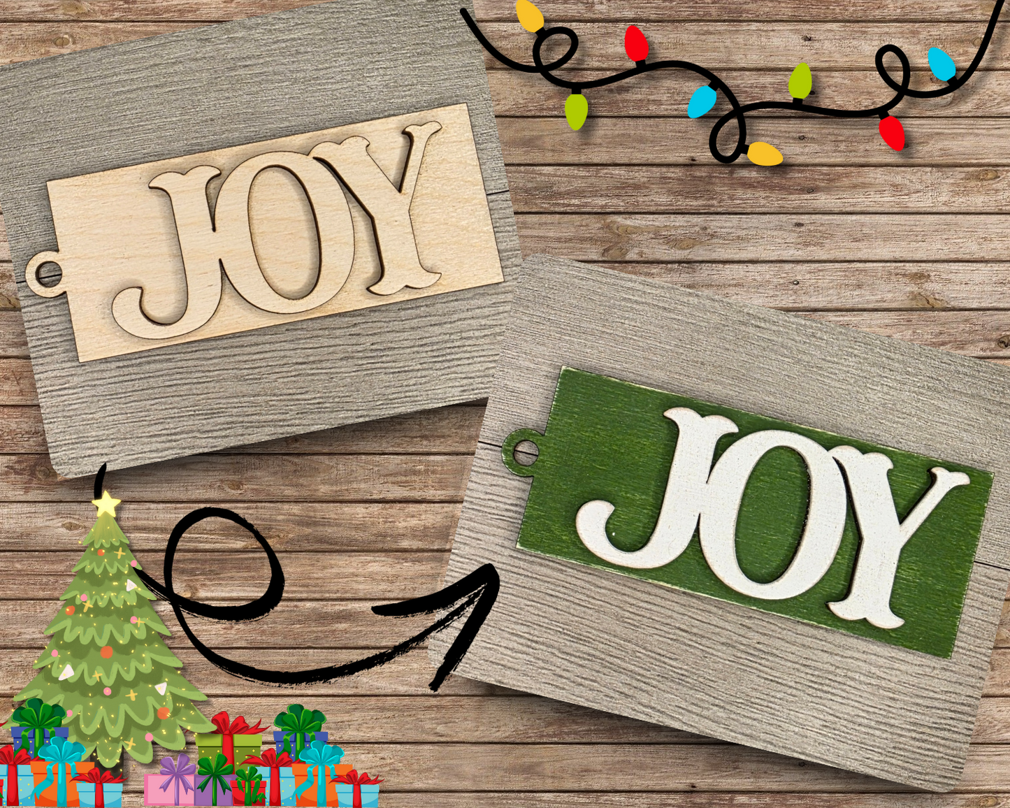 JOY Christmas Ornament | #5128