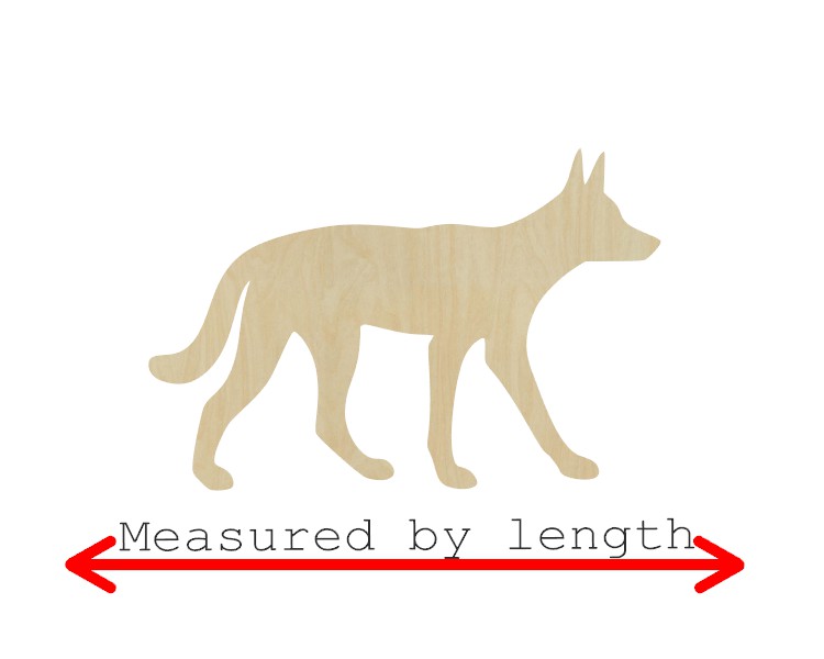 Dingo Cutout Zoo Animal cutouts wood cutouts DIY Paint kit #3832 - Multiple Sizes Available - Unfinished Cutout Shapes