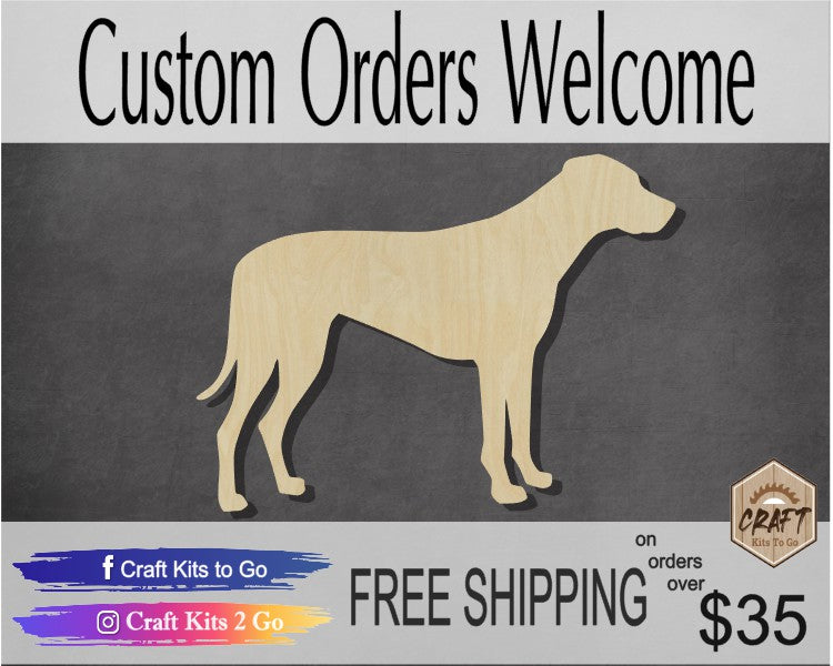 Rhodesian Ridgeback Dog wood shape wood cutouts dog cutouts dog shapes DIY Paint #3690 - Multiple Sizes Available - Unfinished Wood Cutout Shapes