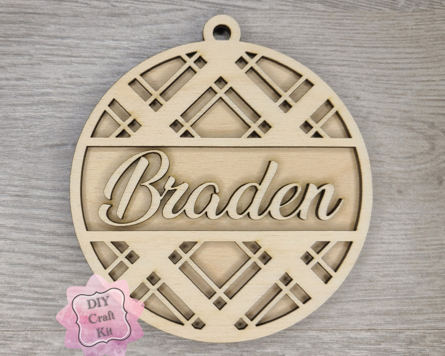 Custom Plaid Ornament | #2293