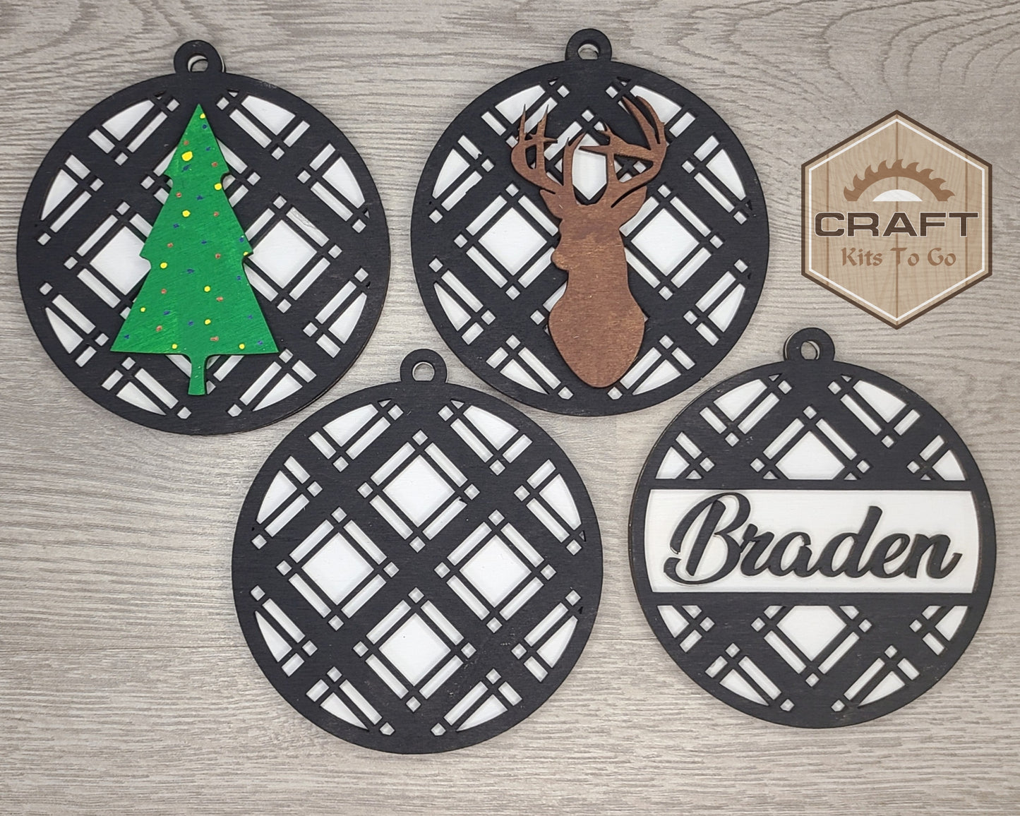Custom Plaid Christmas Ornament | #2294