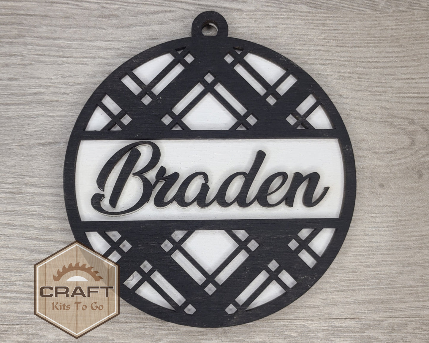 Custom Plaid Ornament | #2293