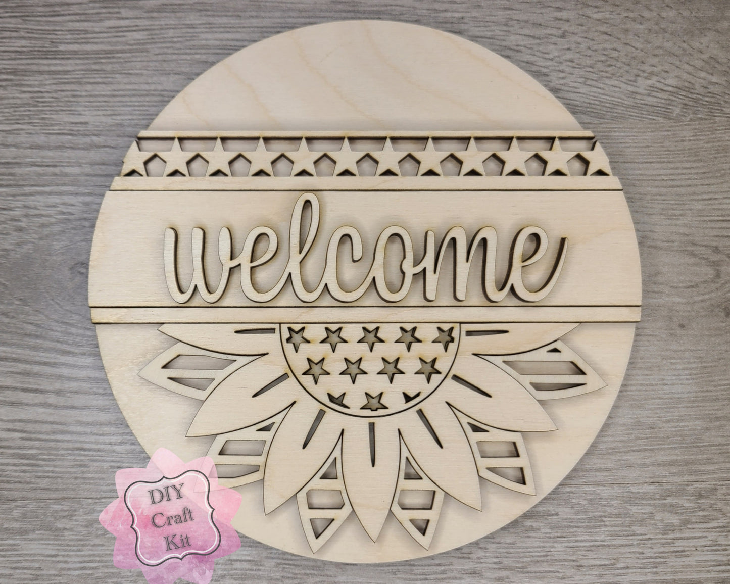 Patriotic Sunflower Sign | #3727