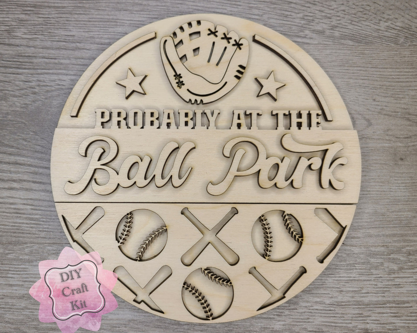 Probably at the Ball Park Baseball Sign | #3722