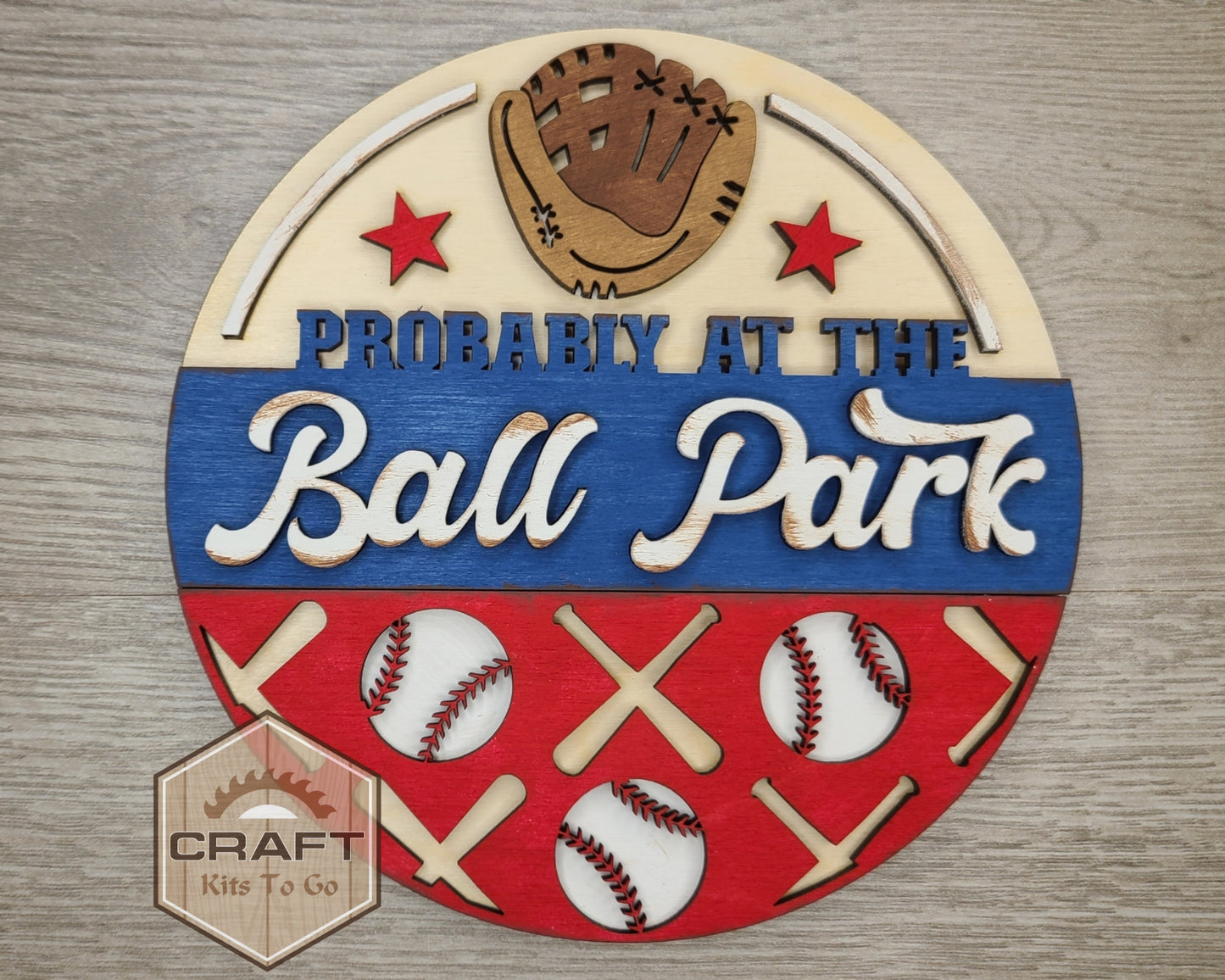 Probably at the Ball Park Baseball Sign | #3722