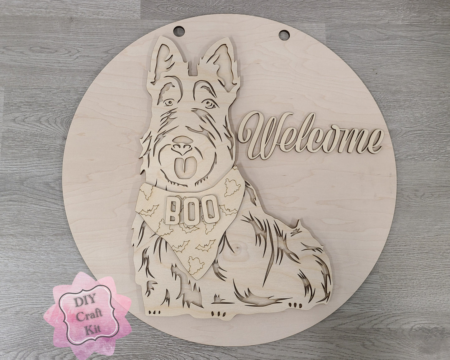 Scottie Interchangeable Sign | HALLOWEEN BANDANA | #200005