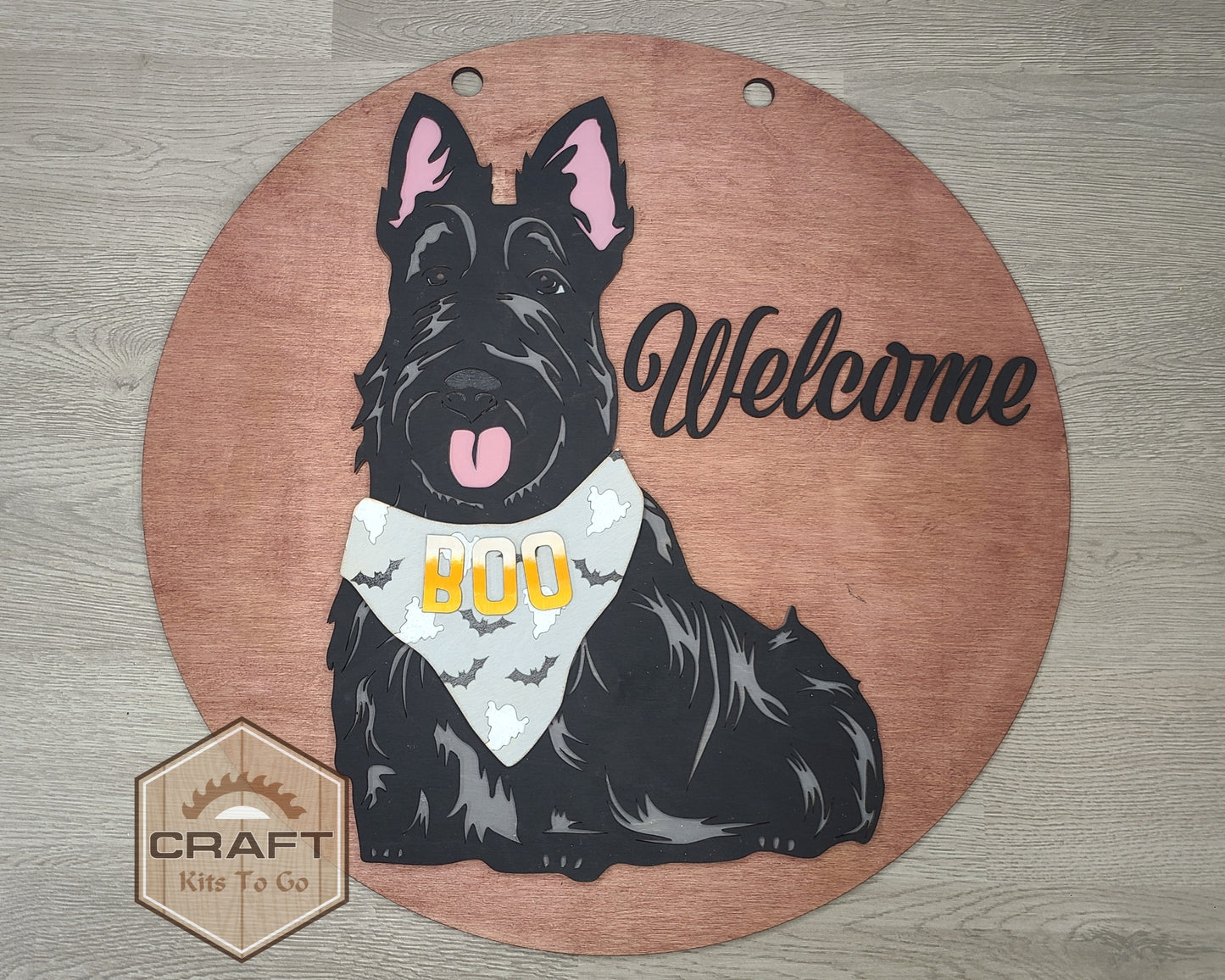 Scottie Interchangeable Sign | HALLOWEEN BANDANA | #200005