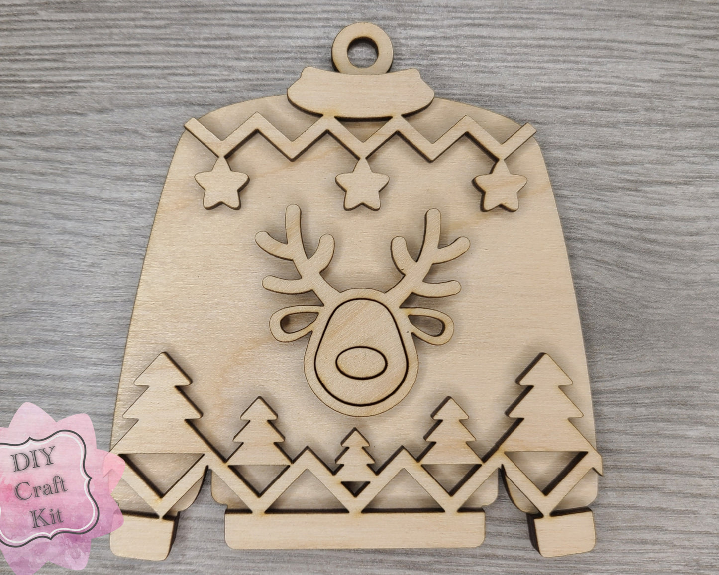 Reindeer Ugly Sweater Ornament | #3802