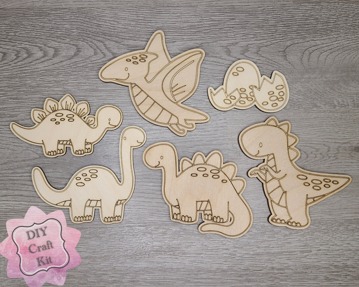 Dinosaur Wood Shape Set of 6 | #2248