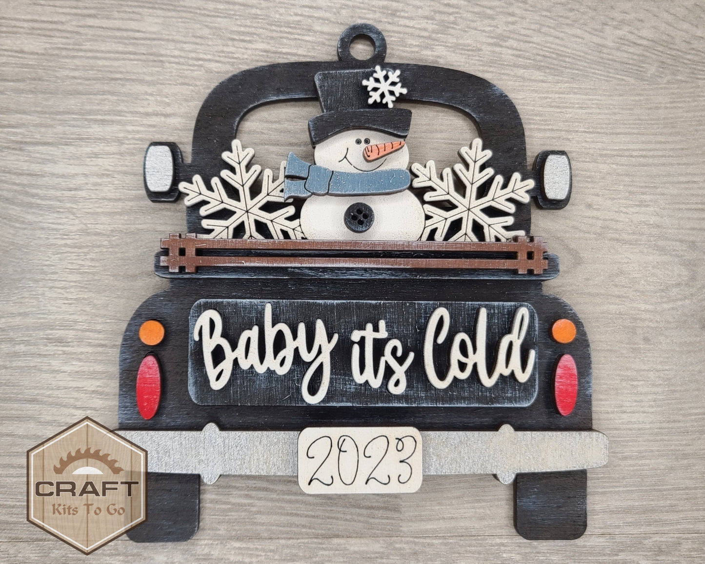Snowman Truck Ornament | #3943