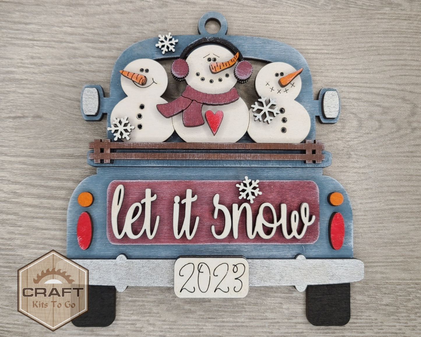 Snowman Truck Ornament | #3928