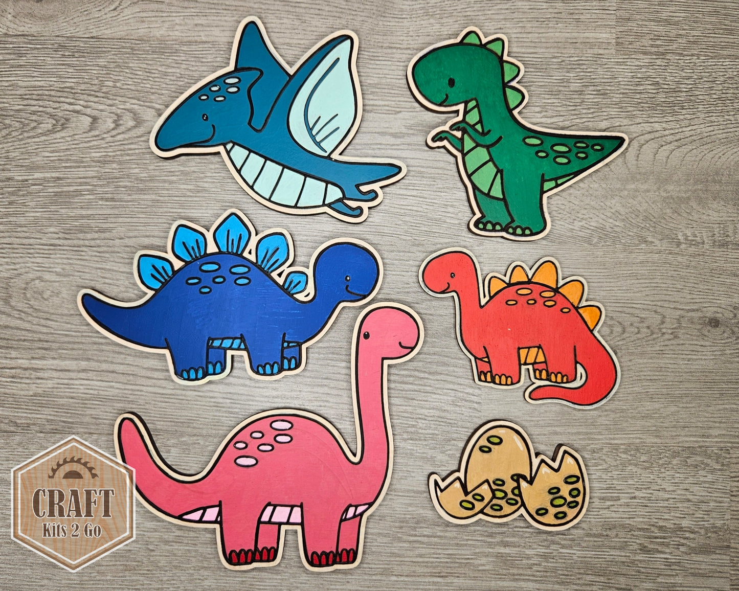 Dinosaur Wood Shape Set of 6 | #2248