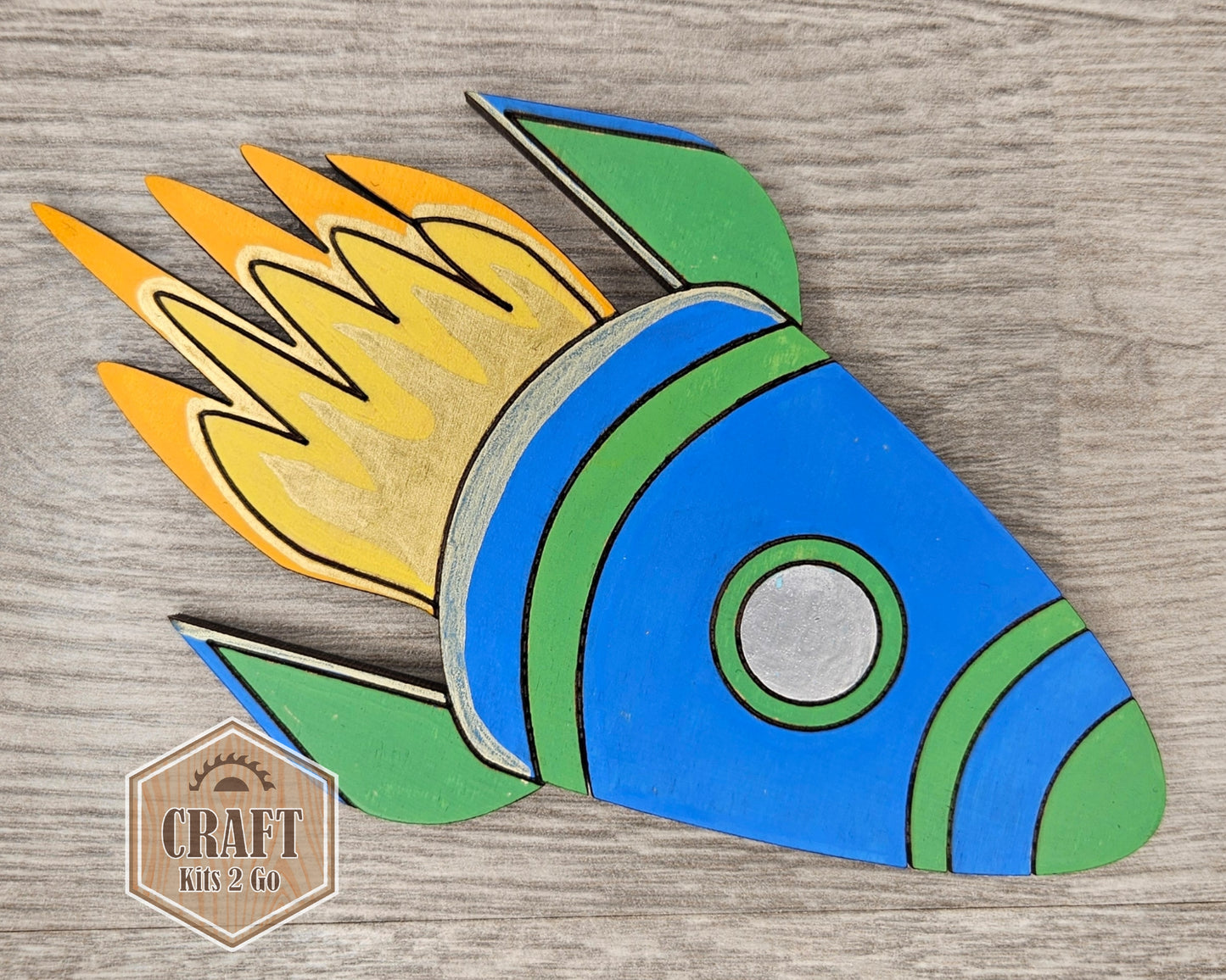 Rocket Cutout | Space | Outer Space | Kids Crafts | Wood Shape Cutout | #2233 - Multiple Sizes Available - Unfinished Wood Cutout Shapes