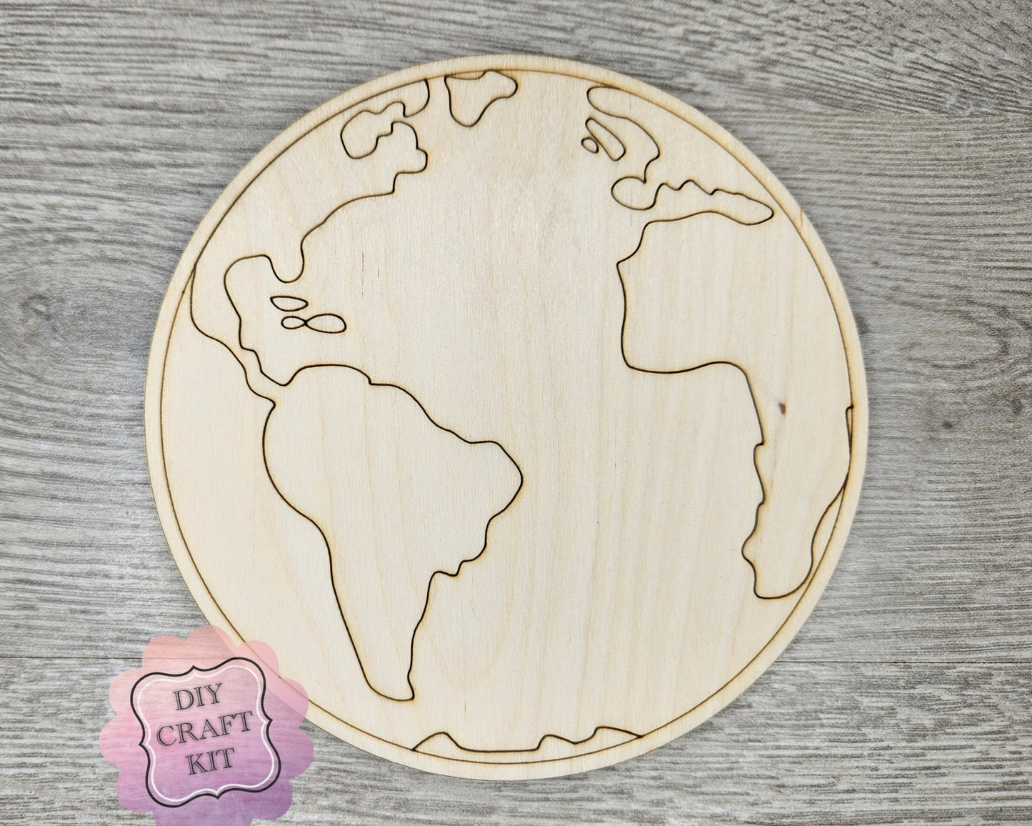 Earth Cutout | Space | Outer Space | Kids Crafts | Wood Shape Cutout | #2226 - Multiple Sizes Available - Unfinished Wood Cutout Shapes