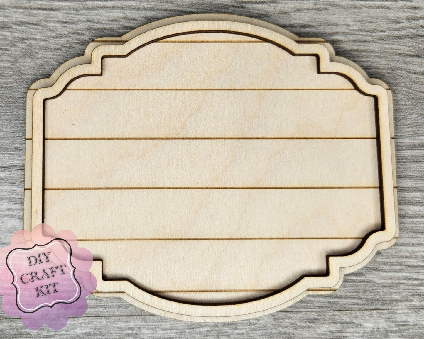 Shiplap Frame #2460 - Multiple Sizes Available - Unfinished Wood Cutout Frames