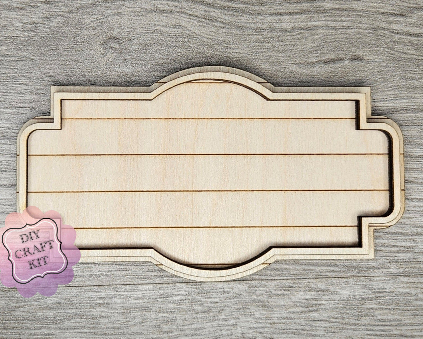 Shiplap Frame #2464 - Multiple Sizes Available - Unfinished Wood Cutout Frames