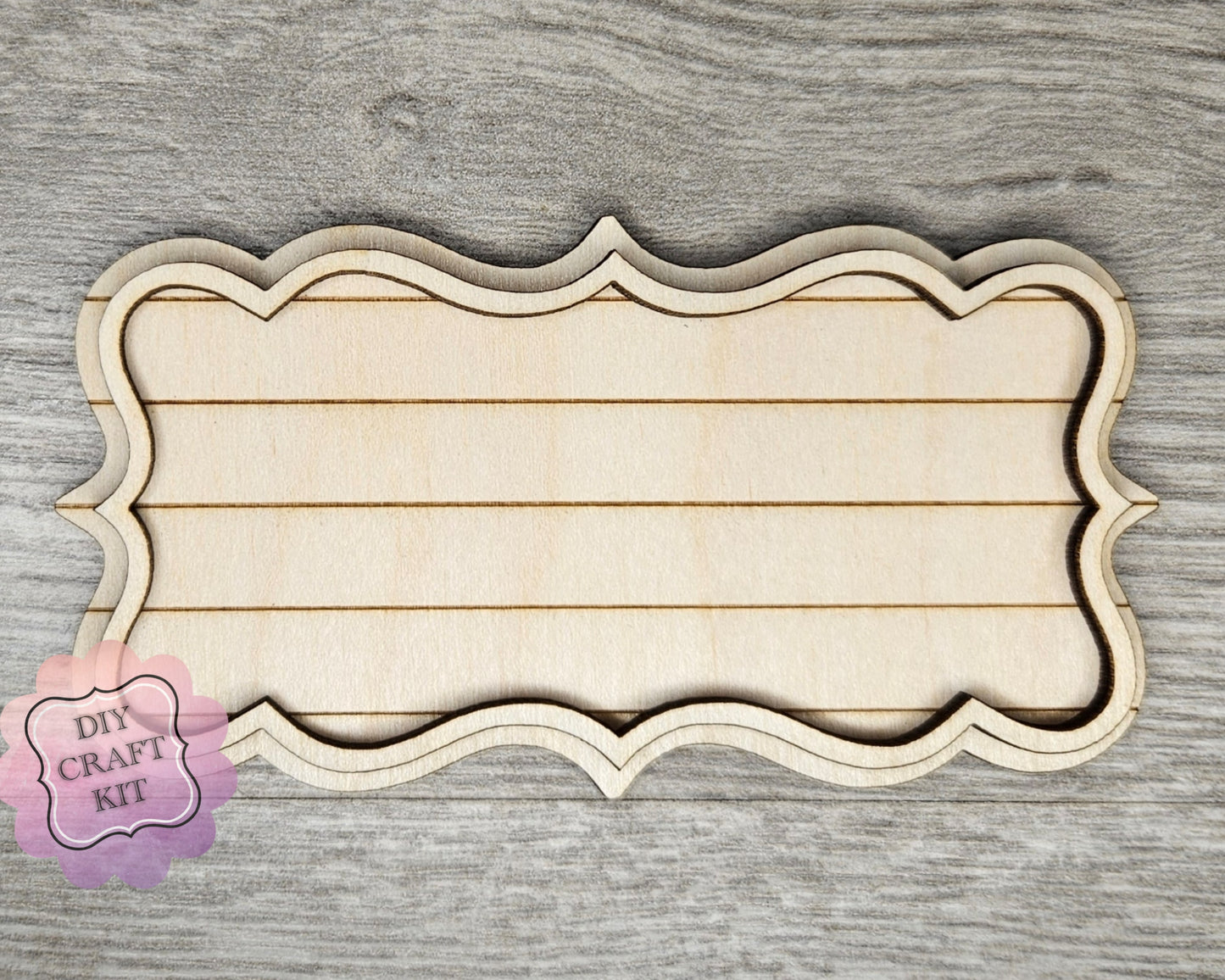 Shiplap Frame #2462 - Multiple Sizes Available - Unfinished Wood Cutout Frames