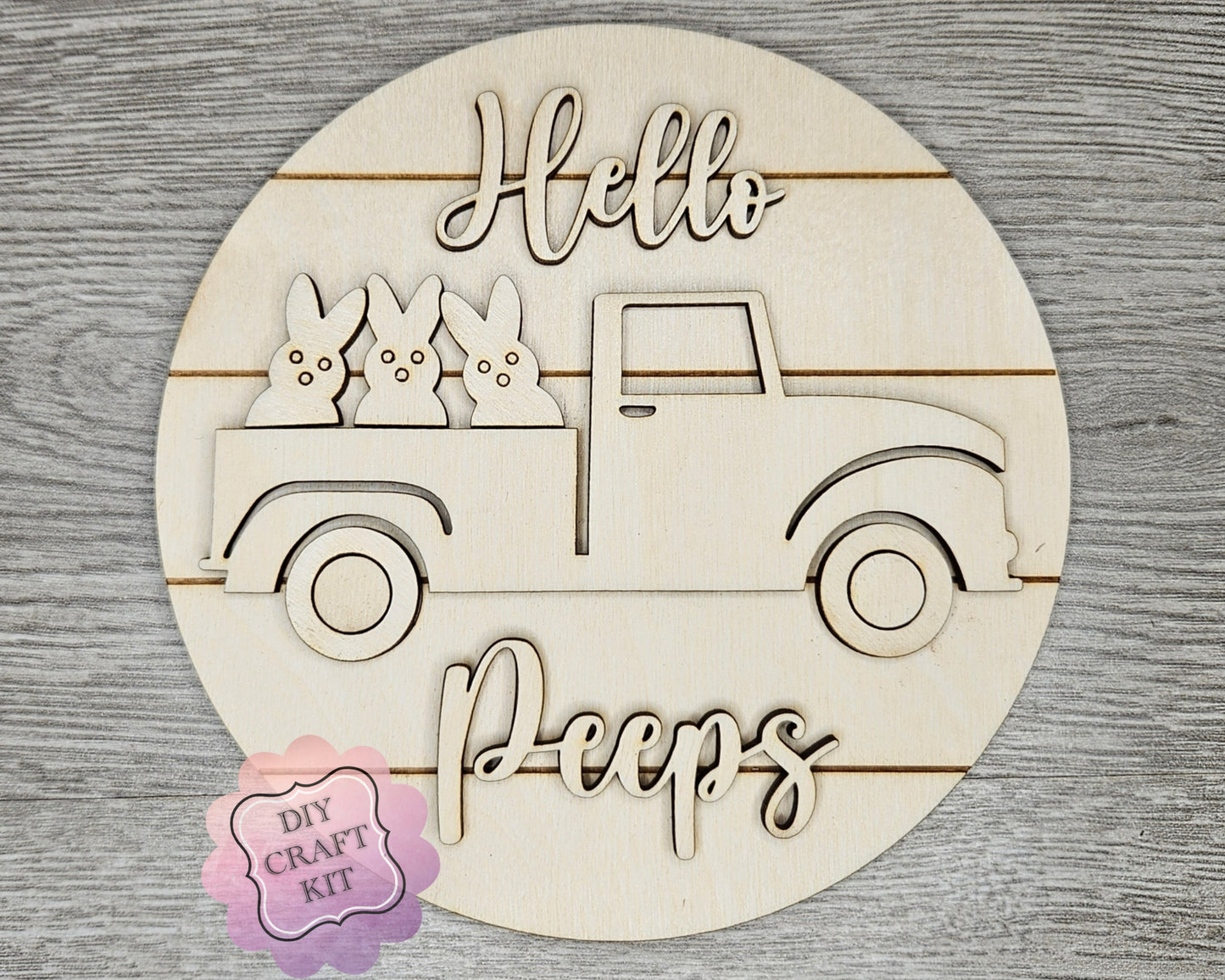 Hello Peeps Sign | #2477