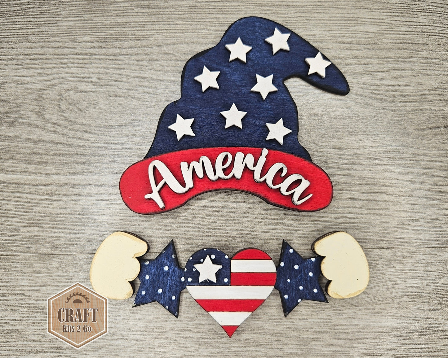 Interchangeable Gnome | GIRL 4TH OF JULY TOPPER | #200002-5