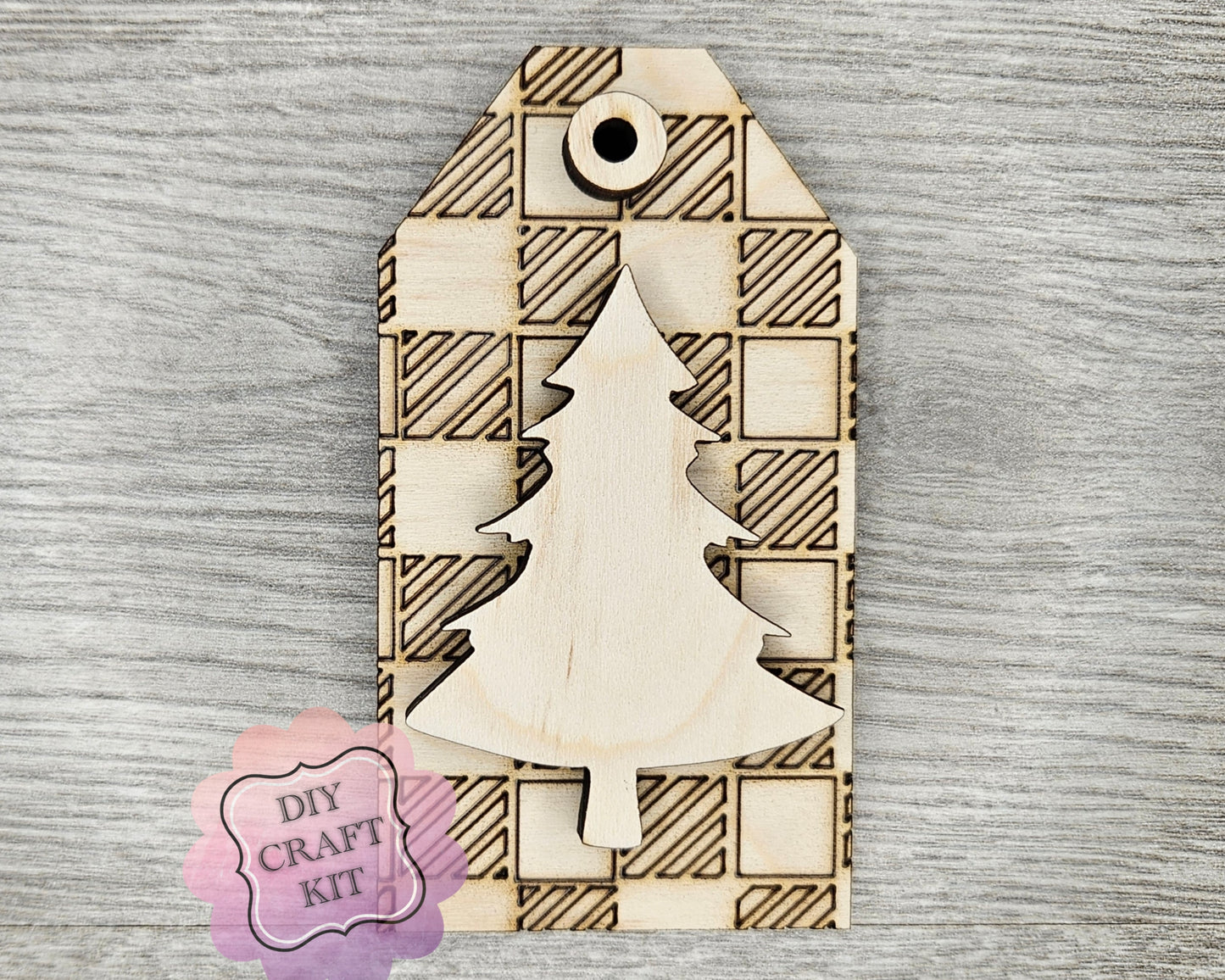 Plaid Christmas Tag | #4113