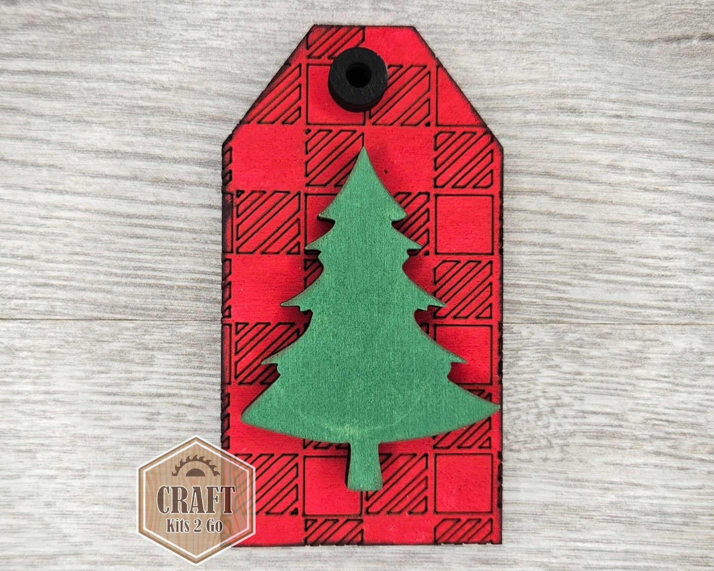 Plaid Christmas Tag | #4113