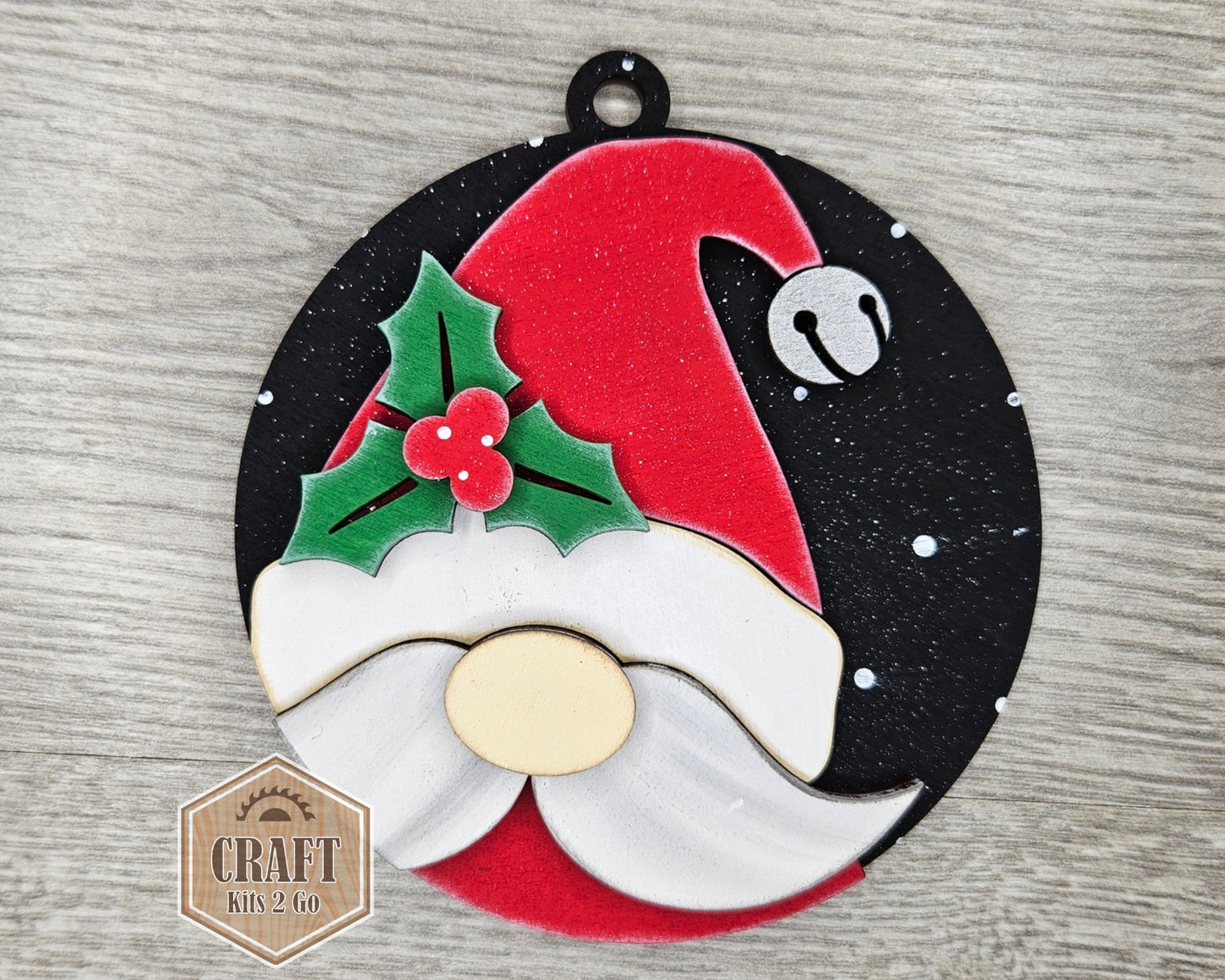 Santa Gnome Ornament | #3490