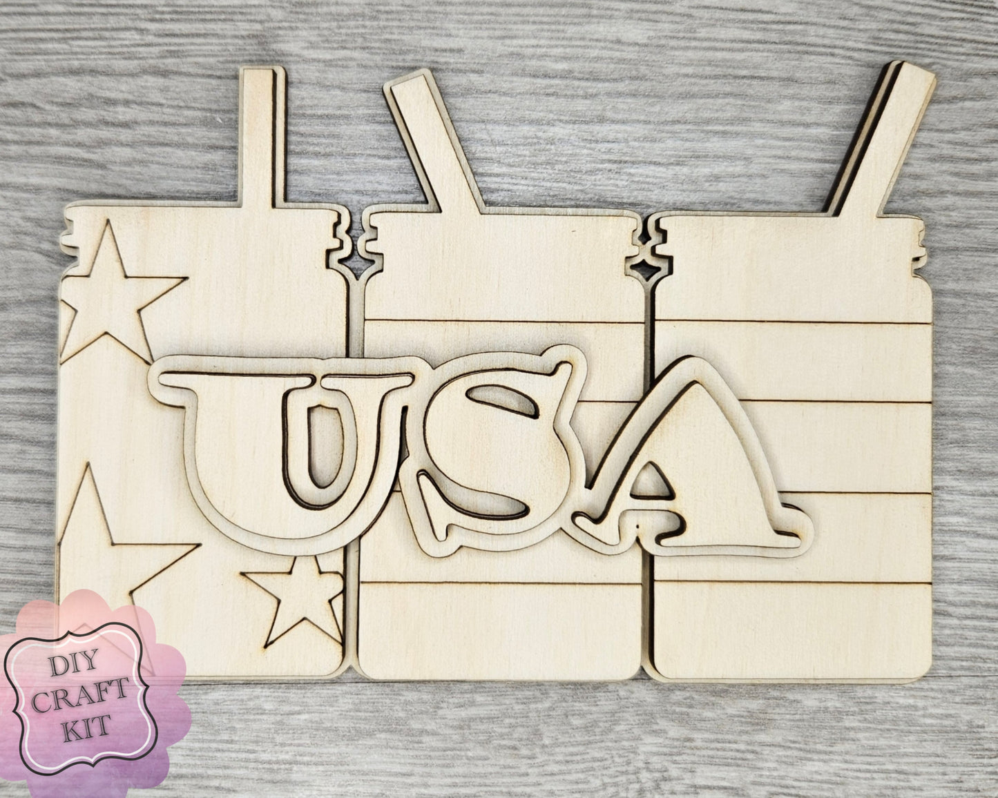 Patriotic Mason Jars | #2866